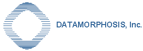 Datamorphosis logo beside name.